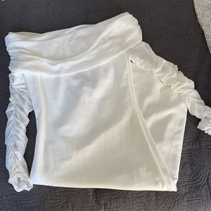 Mid length white dress